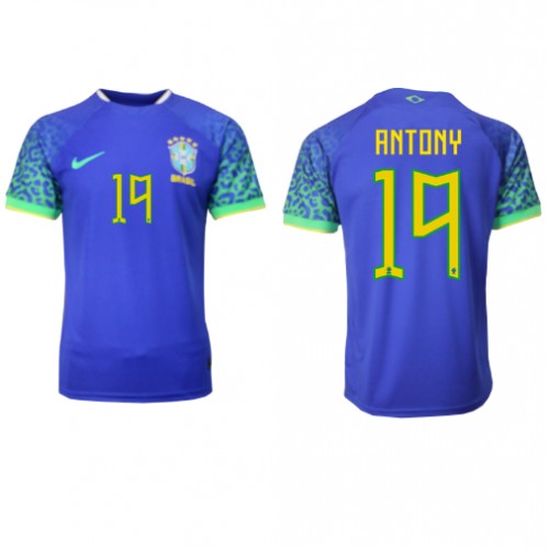 Fotbalové Dres Brazílie Antony #19 Venkovní MS 2022 Krátký Rukáv